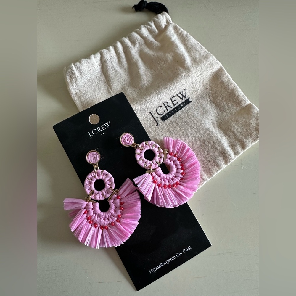 J Crew pink earrings NEW
